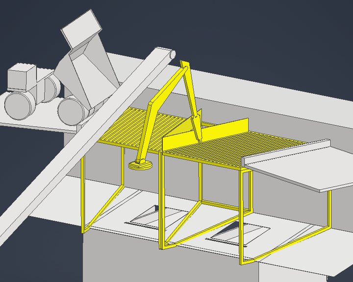 3D concept model of a materials transfer arrangement developed during a JAEKA study.
